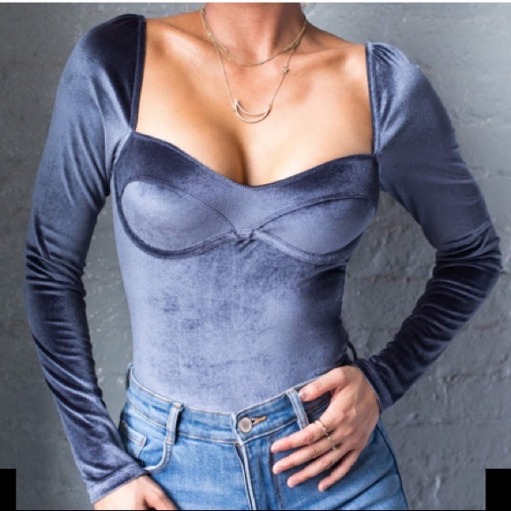 Thistle & Spire Reeve Velvet Bodysuit